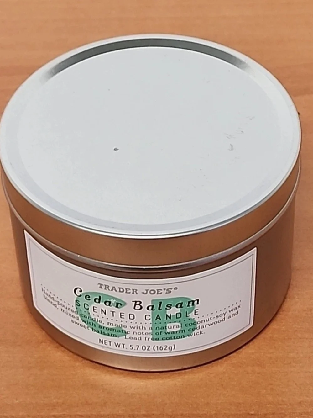 Trader Joe's Cedar Balsam Scented Candle